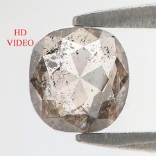 0.76 Ct Natural Loose Cushion Cut Diamond 5.65 MM Salt And Pepper Diamond KDL533 picture
