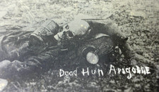 RPPC Postcard WW1 Dead Hun GERMAN Meuse-Argonne Offensive France Graphic Rare PB picture
