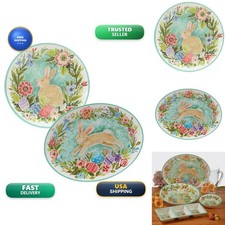 Certified International Joy of Easter Melamine 2 Piece Platter Set, Large picture