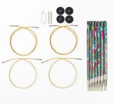 Tunisian Crochet Hook Set Interchangeable Wooden Hooks with Cables picture