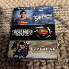 Superman 3-Film Blu-ray.  Superman, Superman II (Donner Cut), Returns NEW picture
