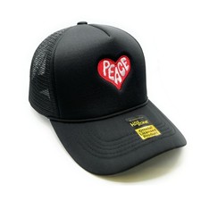 Peace and Love Mesh Trucker Snapback (Black) picture