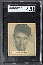 1936 World Wide Gum  Ossie Bluege #87 - SGC 4.5 picture