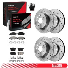2.4L Front Rear Drilled Slotted Brake Rotors Pads for 2003 - 2011 Honda Element picture