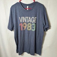 VTG 1983 Retro T-Shirt unisex XXL short sleeve Tee blue summer cotton picture