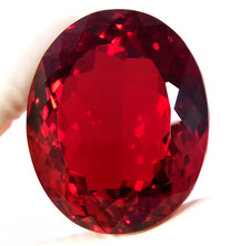 GIE Certified Natural 235.10 Ct Brazilian Red Topaz Oval Shape Loose Gemstone picture