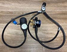Oceanic Scuba Diving Regulator Console Gauge Compass Hose Set Pre-Owned Used picture