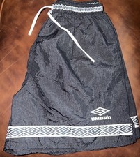 Vintage 90s Umbro Black Diamond Tape Soccer Shorts Large Made In USA picture