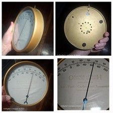 Rare orange crush Soda Bottling company thermometer Ice fuel Carbonated Tracy Ca picture