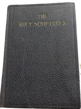 The Holy Scriptures Hardcover Book 1941 English Inscribed w/ Confirmation Insert picture