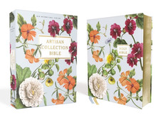 Niv, Artisan Collection Bible, Leathersoft, Blue Floral, Red Letter Edition, Co picture
