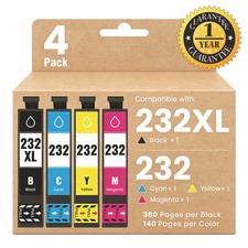 4PK T232XL Ink Cartridge Compatible for Epson 232XL WF-2930 2950 XP-4200 4205 picture