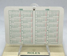 Genuine Rolex calendar card 1995-1996 Day-Date Sea Dweller Submariner GMT Vintge picture