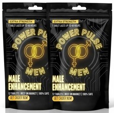 Power Pulse Men Extra Strength Male Enhancement 12 Tablets - 100% Safe Pack of 2 picture