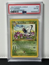PSA 6 Pokémon Jungle Butterfree “d” Edition Error 1999 EX-MT picture