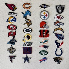 All NFL Team Logos Iron On Patches Wholesale Patches Embroidered Lot of 32 picture