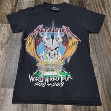 Metallica Shirt Mens S Black World Wired Tour 2018 2019 Concert Merch Skull Tee picture