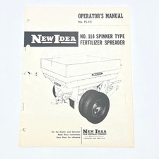 Original 1966 New Idea Manual FS-111 No 114 Spinner Type Fertilizer Spreader TB9 picture