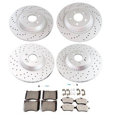 Front and Rear Brake Pads +Rotors For Mercedes-Benz 2014-21 S550 S560 S450 S560e picture