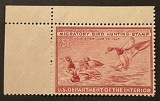 Travelstamps: 1946 US Duck Stamps Scott #RW13 - $1 Mint MNH OG picture