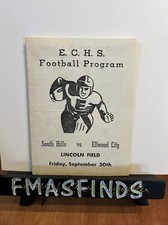 B2 1940’s 1950’s SOUTH HILLS vs ELLWOOD CITY High School Football Program PA  picture