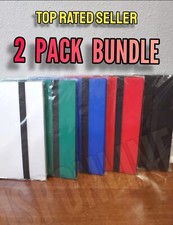(2) PACK 360 Card Pocket Binder | Elastic 9 Pocket Trading Cards Album Folder picture