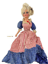 Vintage 1930s Boudoir Bed Doll Composition Patriotic Betsy Ross Miss Liberty USA picture