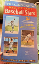 1961 Golden Press Hall of Fame Baseball Stars 33 Card Booklet Unpunched 638Lsc picture