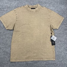 NWT Reserved Supply Mens M Silver Sage Brown Heavyweight Oversized Fit T-Shirt picture