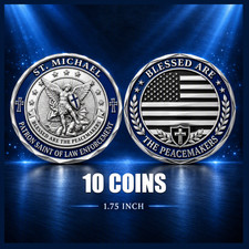 10X Police St Michael Patron Saint Of Law Enforcement Peacemakers Challenge Coin picture