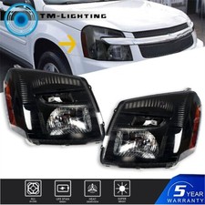 For Chevrolet Equinox 2005-2009 Replacement Black Housing Headlights Lamps Pair picture