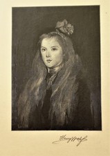 HENRY WOLF Original Pencil SIGNED Wood Engraving on Tissue Edmund C Tarbell 1908 picture