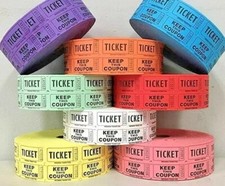 Raffle Tickets 50/50 Double Stub Split the Pot Carnival Fund Raiser Events FreeS picture