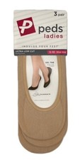 PEDS Women's Classic Ultra Low Liner with Gel Tab Nude 6pr Shoe Size: 5-10 picture