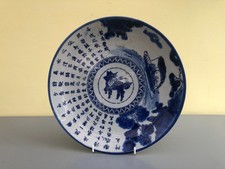 SUPERB RARE ANTIQUE QING DYNASTY CIRCA 1740 PORCELAIN CHARGER WITH DRAGON CENTRE picture