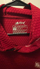 Silver Bait Men's L Red Hooded Pullover Fishing Shirt Long Sleeve Logo picture