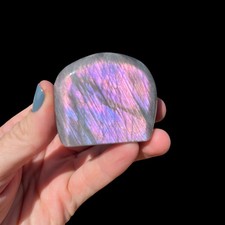 Polished Labradorite Freeform Purple/Blue Flash Mineral Specimen 3.4oz (OBX043) picture