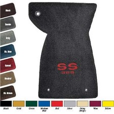 1965-68 Impala Black Floor Mat Set With Gold Embroidered 
