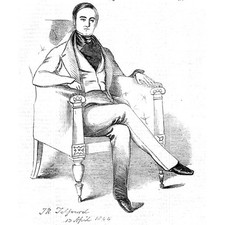 Thomas Talfourd English Politician - Antique Print 1844 picture