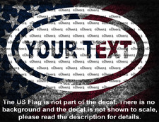 Oval Custom Text Vinyl Decal USA Made US Seller picture