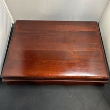 Vintage Gorham Silverplate Wooden Flatware Chest Box Silverware Storage picture