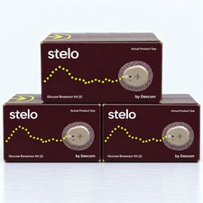 Lot Of 3 Stelo Glucose Biosensor Kit (2) NEW/SEALED Twin Pack STP-XN-002 Bundle picture