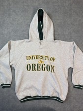 Vintage Oregon Ducks Hoodie Mens XL Gray NCAA Gear For Sports Sweatshirt 90s picture