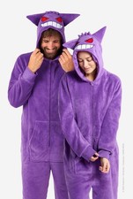 Adult Gengar Hooded Jumpsuit Comfy Polyester Costume Pokemon Unisex Large NWT picture