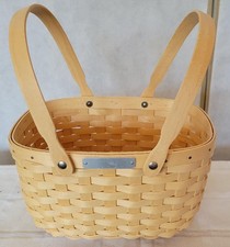 Longaberger Collectors Hand Weaved Basket with 2 Handles  2005 picture