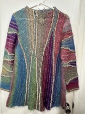 1990s/00s Vintage M. & Kyoko Japanese Designer 3D Knit Coogi Style Sweater Sz M picture