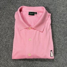 McArthur Golf Club Fairway & Greene Polo Shirt Mens Medium Solid Pink Cotton picture