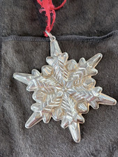 VINTAGE GORHAM 1972 STERLING SILVER SNOWFLAKE CHRISTMAS ORNAMENT 19g BOX POUCH picture