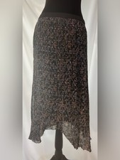 Good Hart by Matilda Jane Pleated Floral Maxi Skirt M Black Boho picture