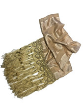 Antique Edwardian Silk French Shawl Macrame Fringe Heirloom Flapper Equisite picture